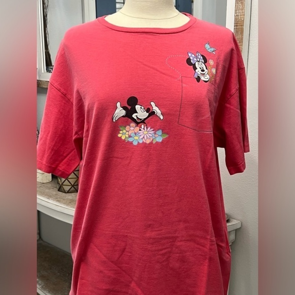 Disney Mickey & Minnie Embroidered T-shirt Vintage‎ 90s